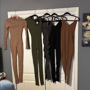 Fashion Nova Jumpsuit Set - Tan, Green, Black